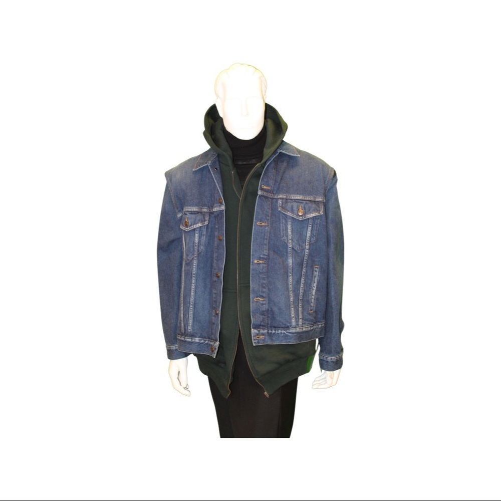 Balenciaga Original Japanese Denim Medium Blue Jacket/Vest